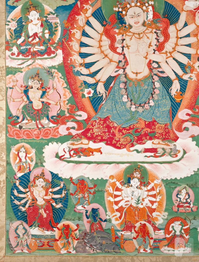 THANGKA REPRÉSENTANT TARA  BHOUTAN, XVIIIE-XIXE SIÈCLE - 图4